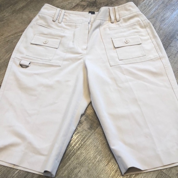 Larry Levine Bermuda‎ Stretch light Tan Shorts - Picture 4 of 6